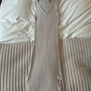 Ribbed midi sweater dress XS